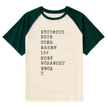 Pagewings Will You Come To My Cottage Raglan T-shirt