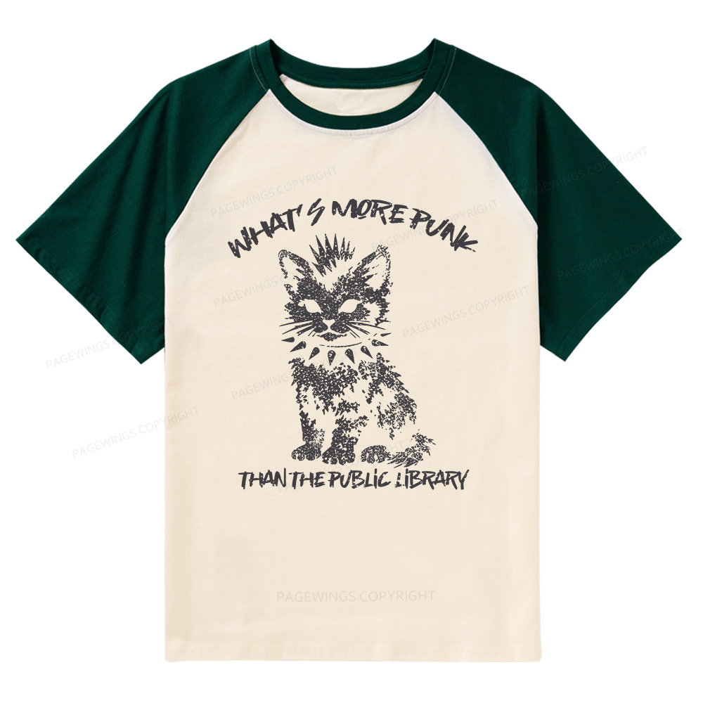 Pagewings What's More Punk Than The Public Library Raglan T-shirt