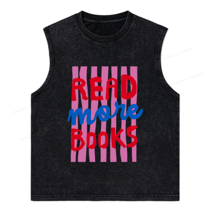 Pagewings Read More Books Unisex Washed Tank Top
