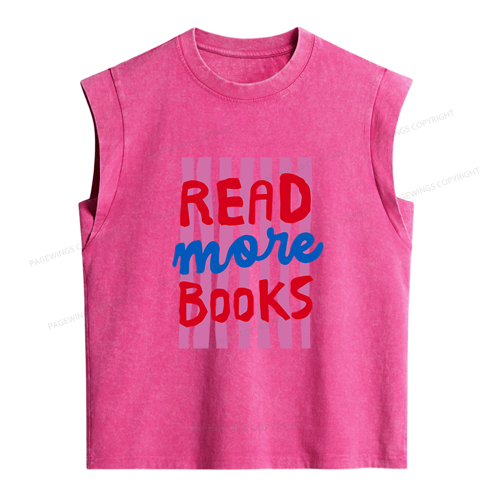 Pagewings Read More Books Women's Washed Tank Top