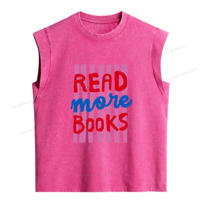 Pagewings Read More Books Women's Washed Tank Top