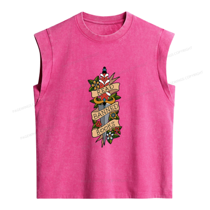 Pagewings Banned Books Women's Washed Tank Top