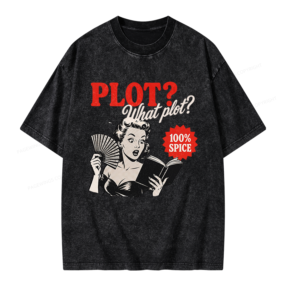 Pagewings What Plot Unisex Washed T-shirt