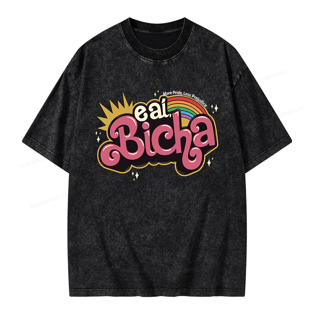 Pagewings More Pride Less Prejudice Unisex Washed T-shirt