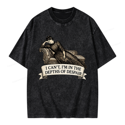 Pagewings I’m In The Depths Of Despair Unisex Washed T-shirt