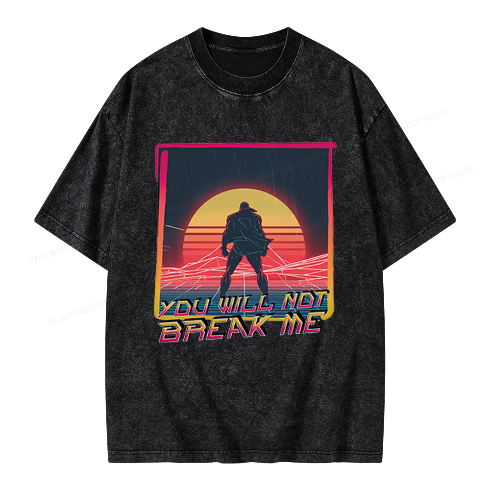 Pagewings You Will Not Break Me Unisex Washed T-shirt
