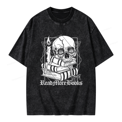 Pagewings Read More Books Unisex Washed T-shirt