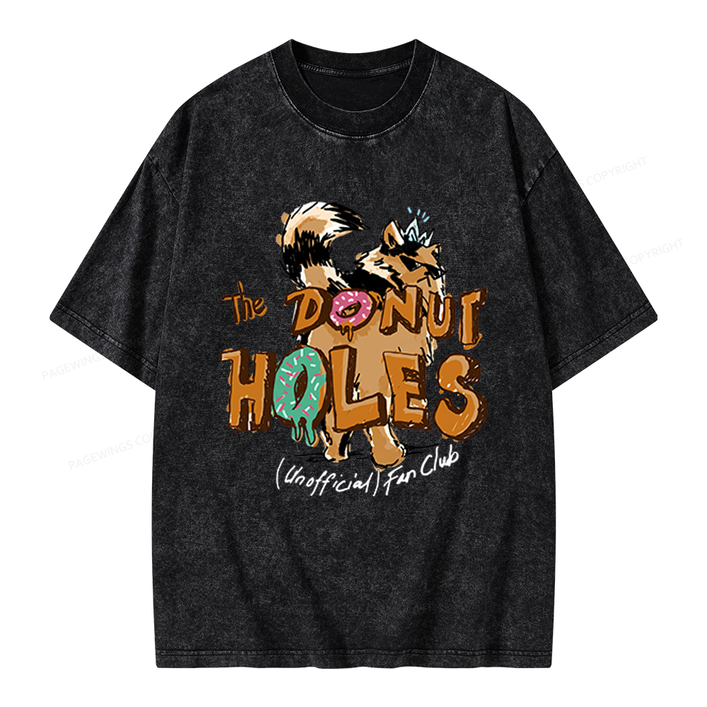 Pagewings Donut Holes Unisex Washed T-shirt