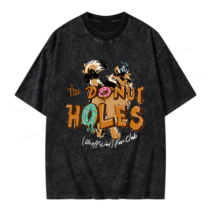 Pagewings Donut Holes Unisex Washed T-shirt
