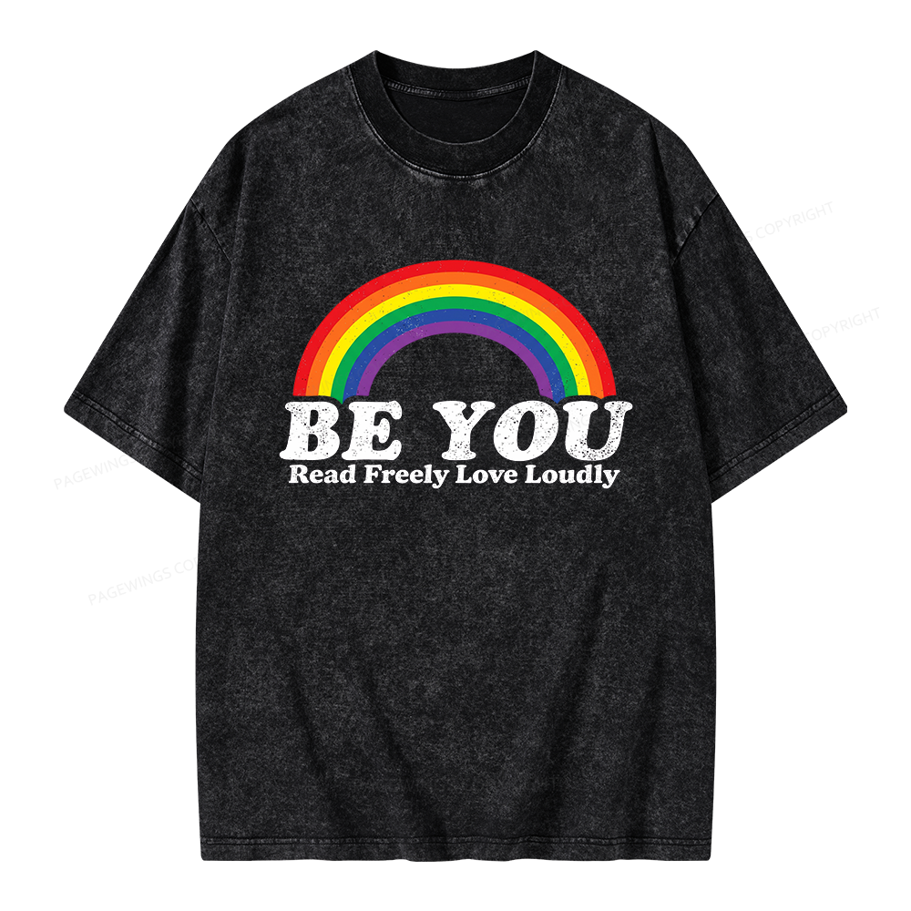 Pagewings Read Freely Unisex Washed T-shirt