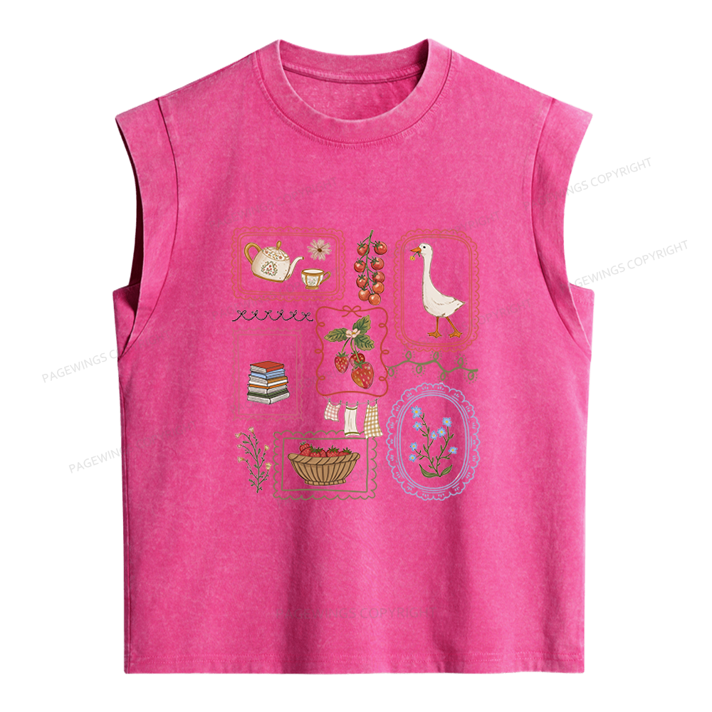 Pagewings Book Lover Women's Washed Tank Top