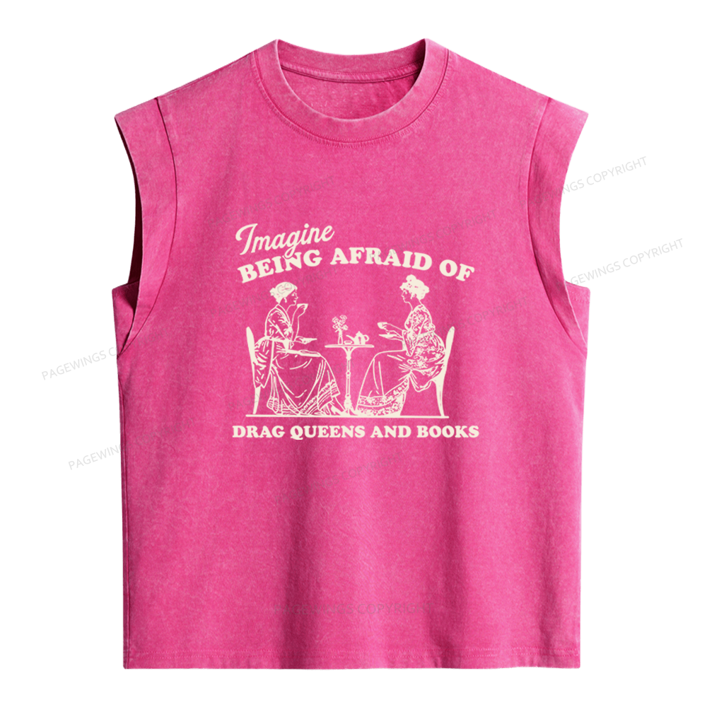 Pagewings Drag Queens Women's Washed Tank Top
