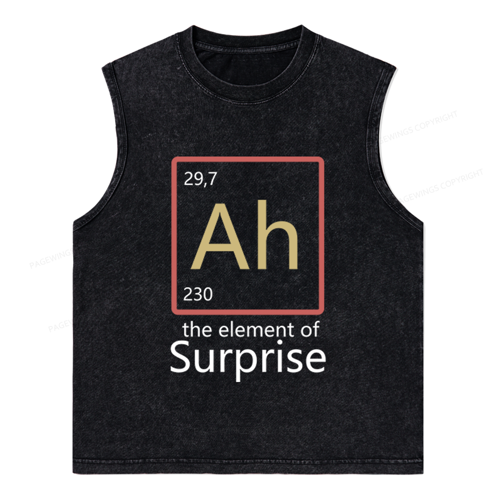 Pagewings The Element of Surprise Unisex Washed Tank Top