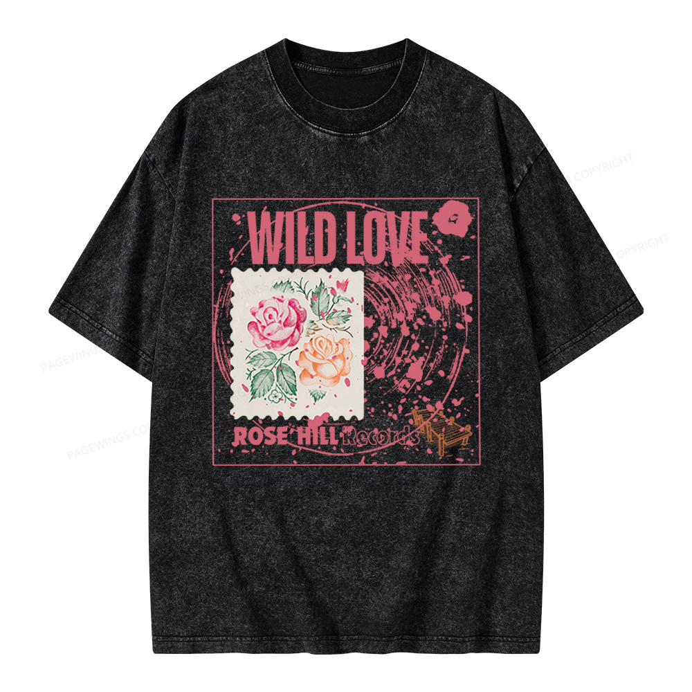 Pagewings Wild Love Unisex Washed T-shirt