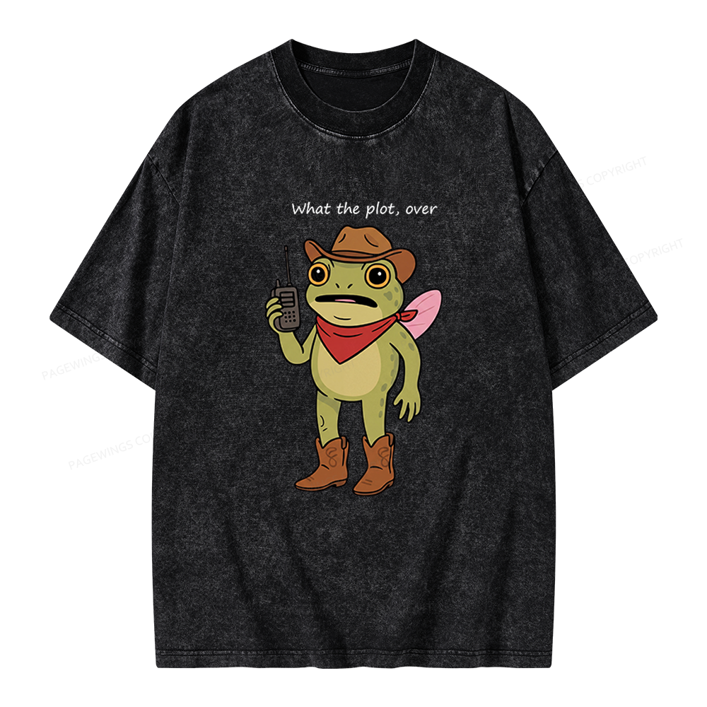 Pagewings What The Plot Unisex Washed T-shirt