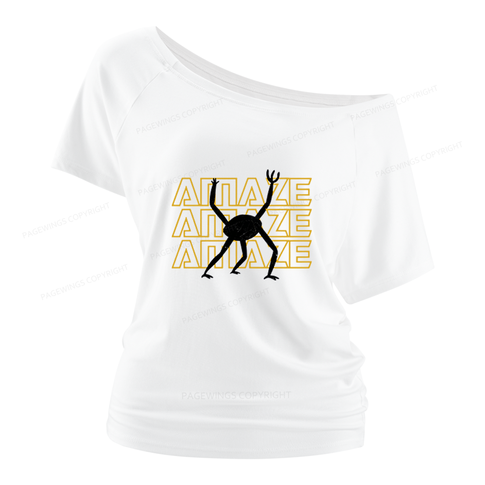 Pagewings Sci-Fi Book Lover Women Off Shoulder T-shirts