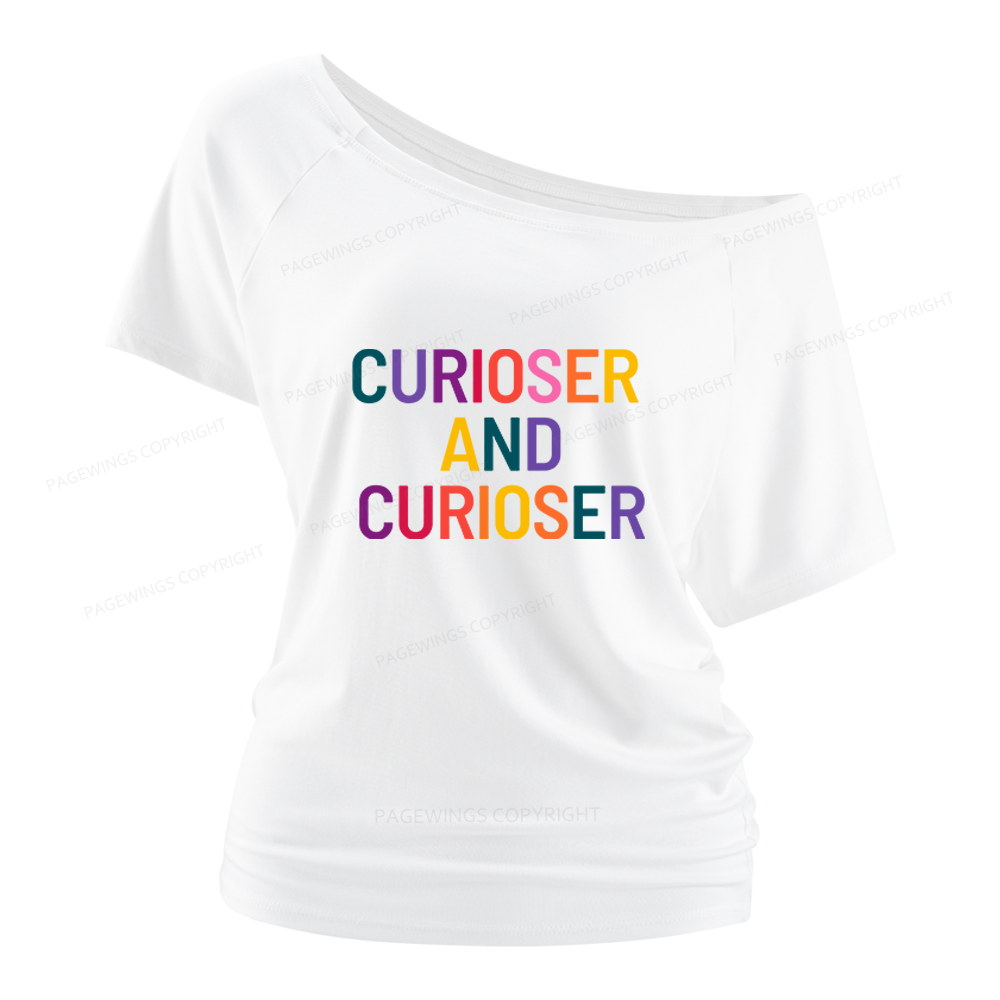 Pagewings Curioser Women Off Shoulder T-shirts