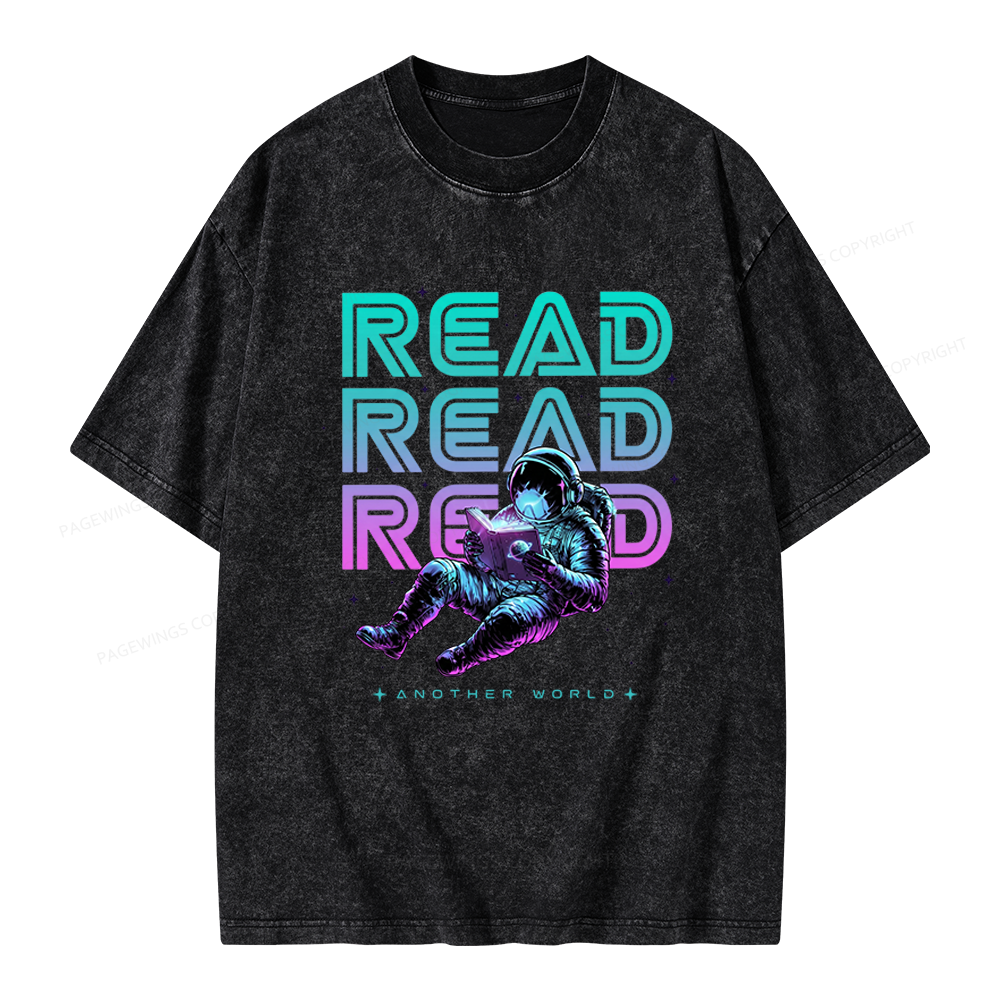 Pagewings Read Another World Unisex Washed T-shirt
