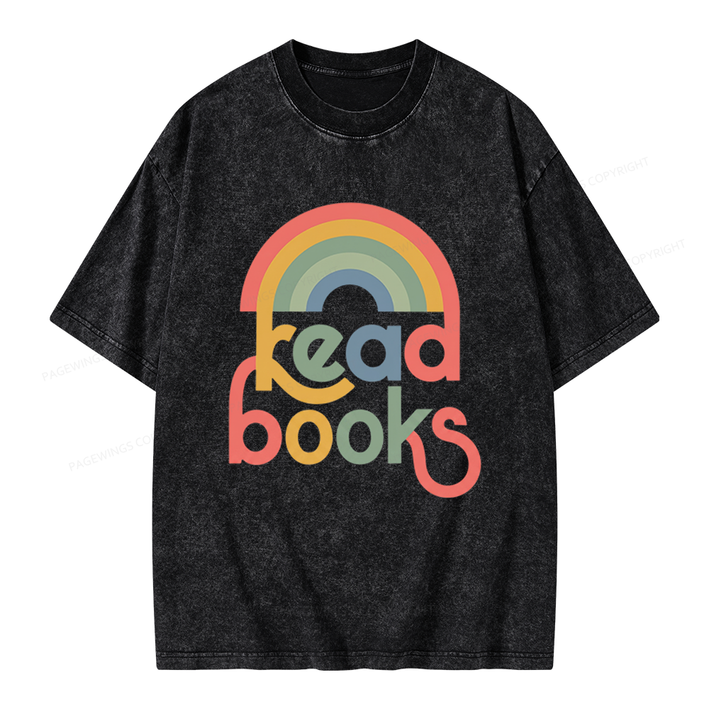 Pagewings Read Books Unisex Washed T-shirt