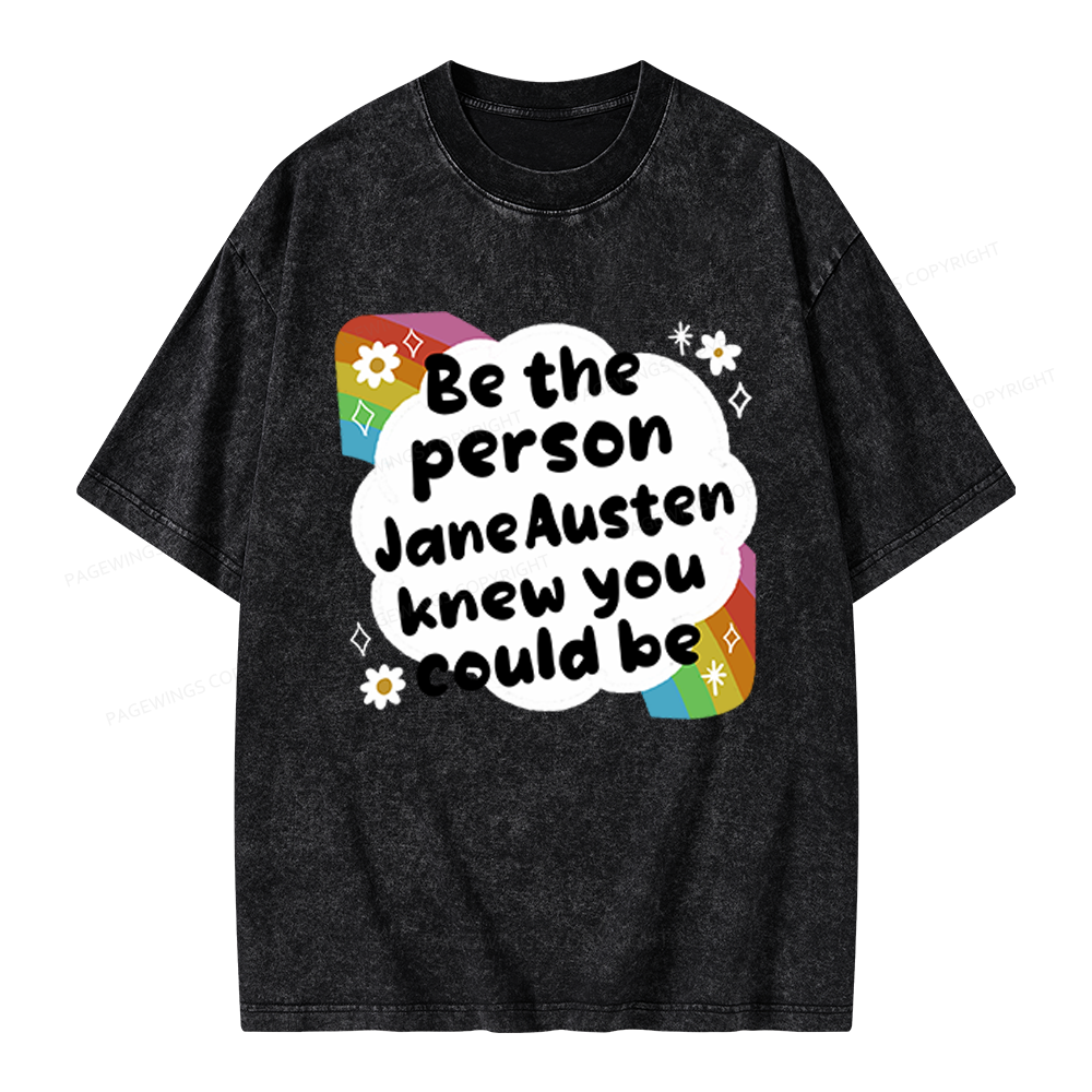 Pagewings Custom Author Name Unisex Washed T-shirt