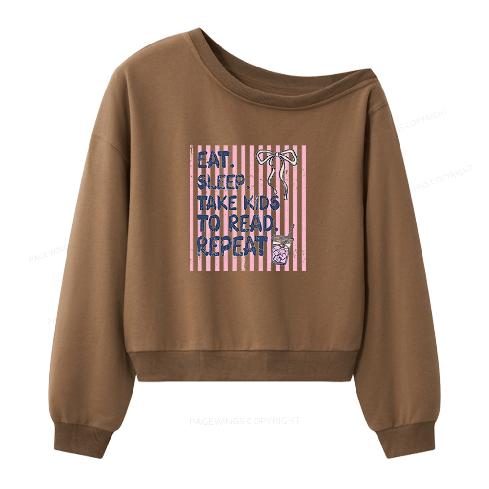 Pagewings Book Lover Women Off Shoulder Sweatshirt
