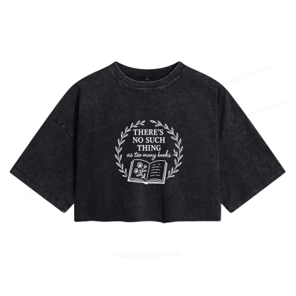 Pagewings No Such Thing Women's Washed Cropped T-shirt