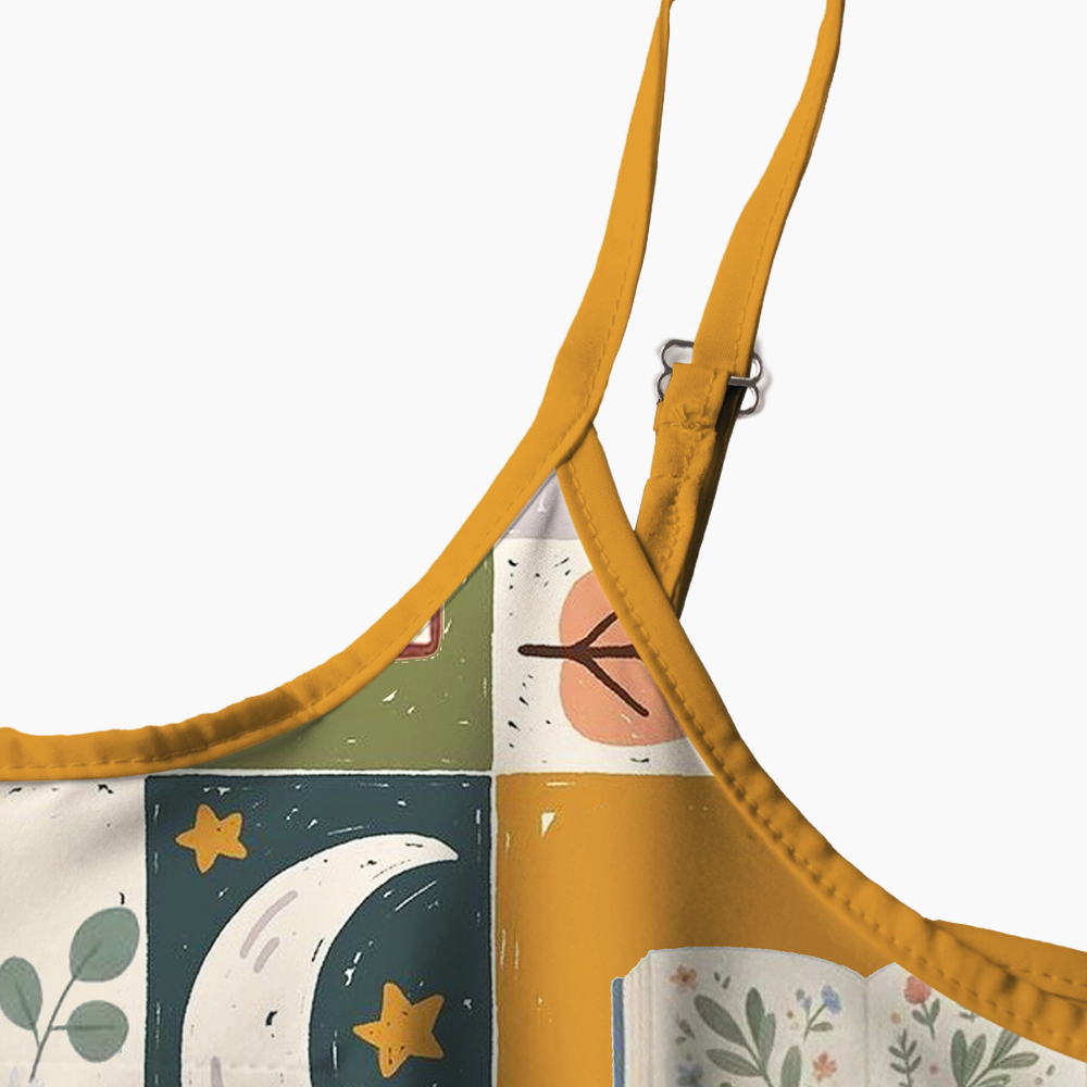 Pagewings Plant Floral  Printed Spaghetti Strap Midi Sundress