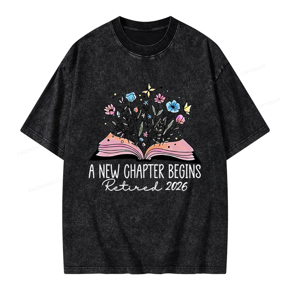 Pagewings A New Chapter Begins Unisex Washed T-shirt