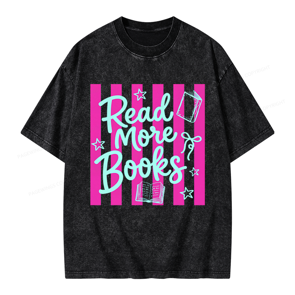 Pagewings Read More Book Unisex Washed T-shirt