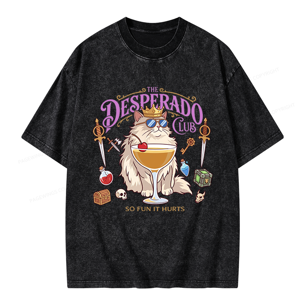 Pagewings The Desperado Club Unisex Washed T-shirt