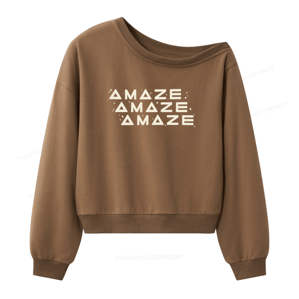 Pagewings Sci-Fi Women Off Shoulder Sweatshirt