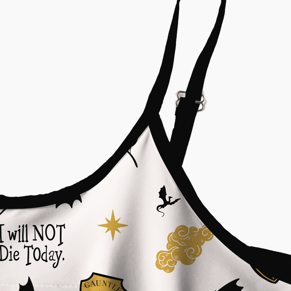 Pagewings Fantasy Book Dragon Printed Spaghetti Strap Midi Sundress