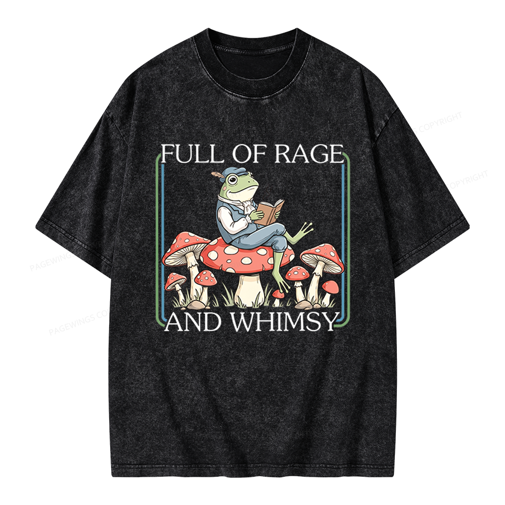 Pagewings Full Of Rage and Whimsy Unisex Washed T-shirt