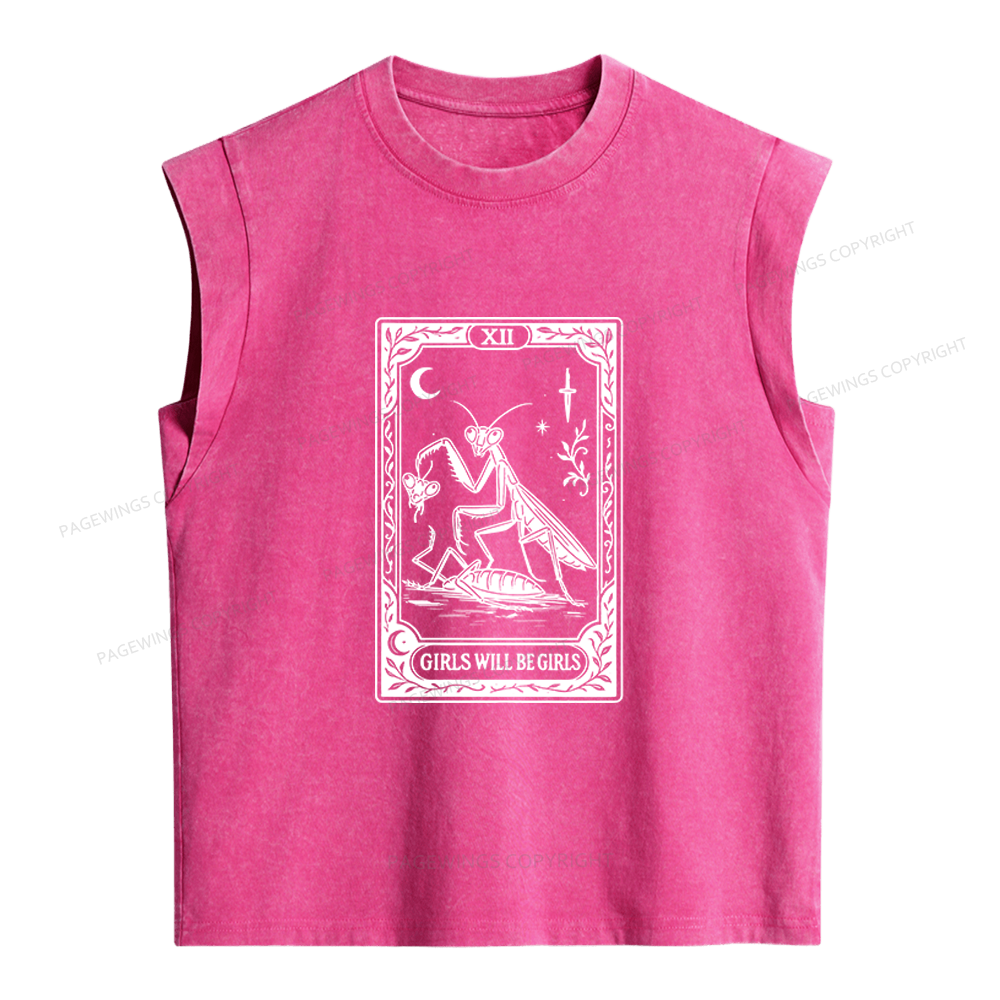 Pagewings Girls Will Be Girls Women's Washed Tank Top