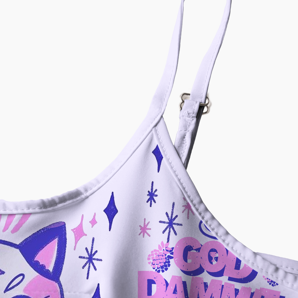 Pagewings Sci-Fi  Reading Printed Spaghetti Strap Midi Sundress