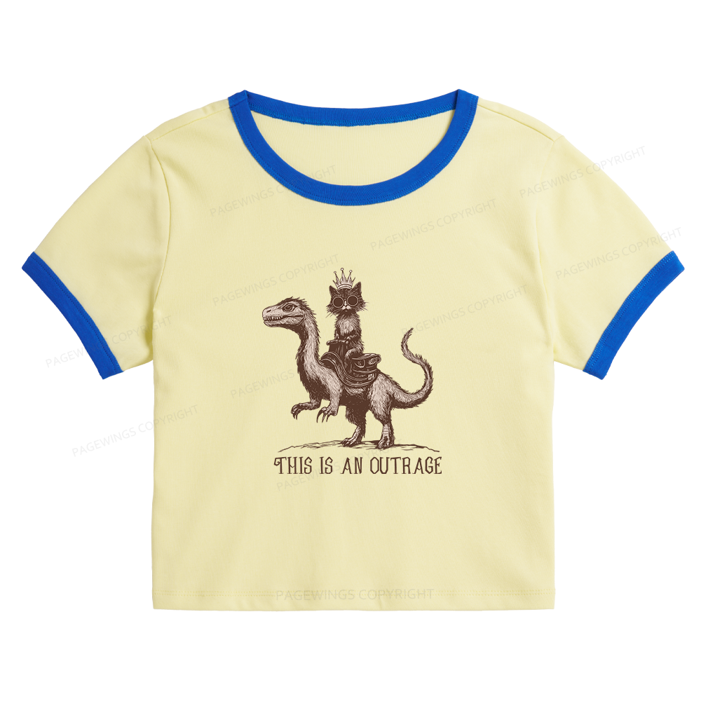 Pagewings Sci-Fi Book Lovers Baby Tee Crop Ringer T-Shirt