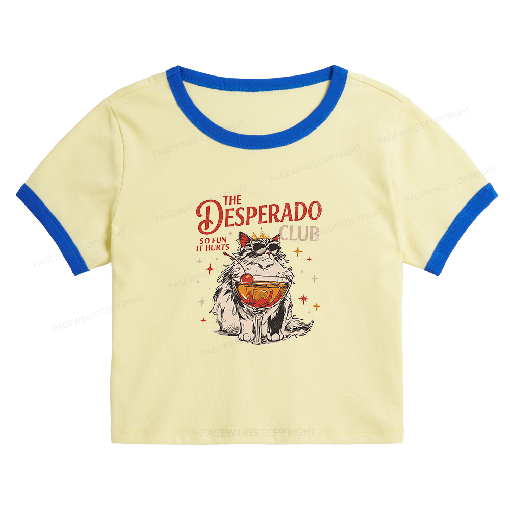 Pagewings Desperado Club Baby Tee Crop Ringer T-Shirt