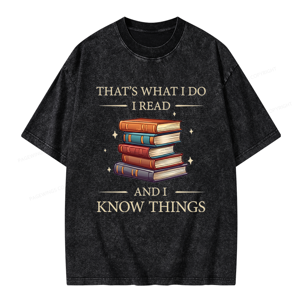 Pagewings Book Nerd Unisex Washed T-shirt