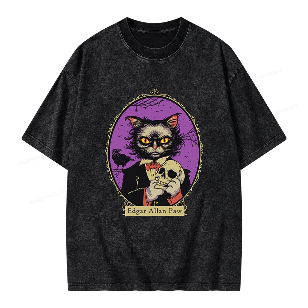 Pagewings Gothic Novel Lover Unisex Washed T-shirt