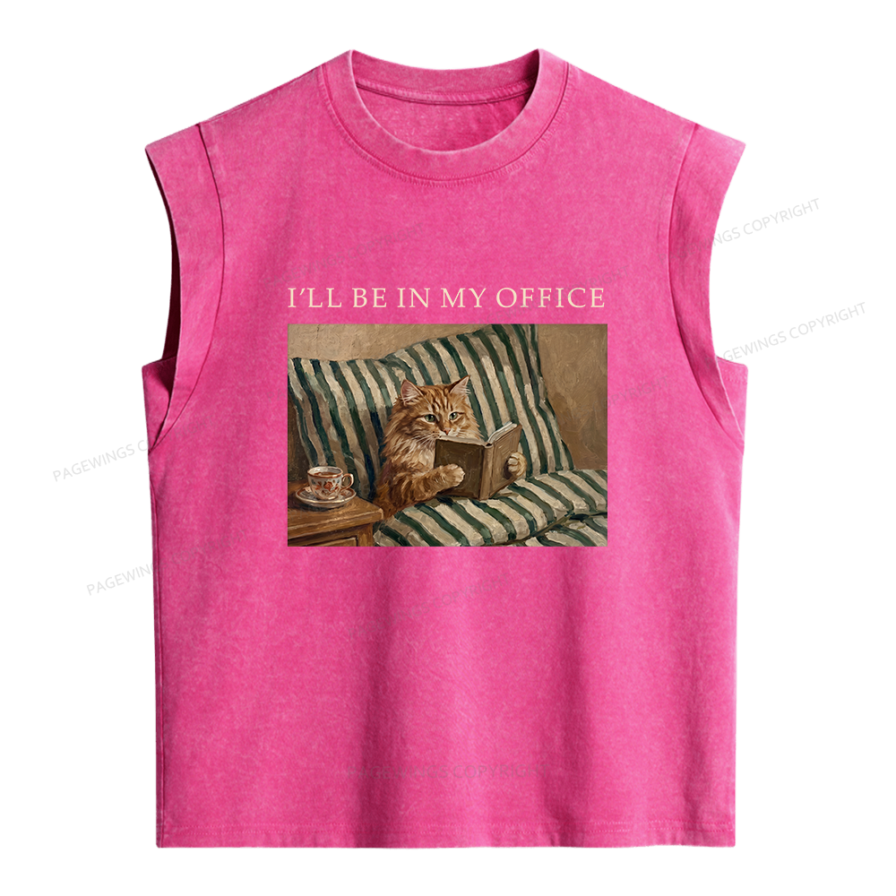 Pagewings Funny Book Lover Women's Washed Tank Top