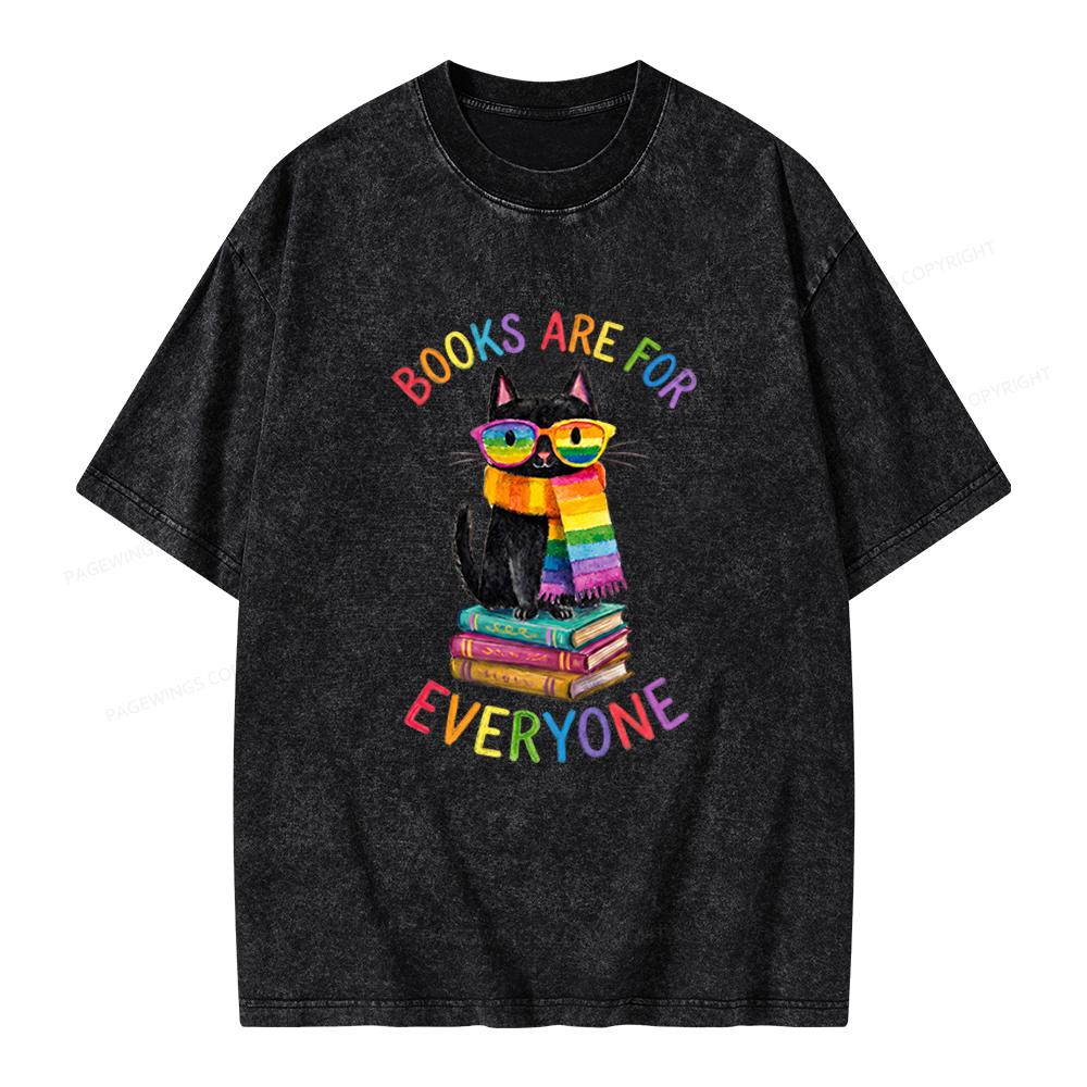 Pagewings Books Are For Everyone Unisex Washed T-shirt