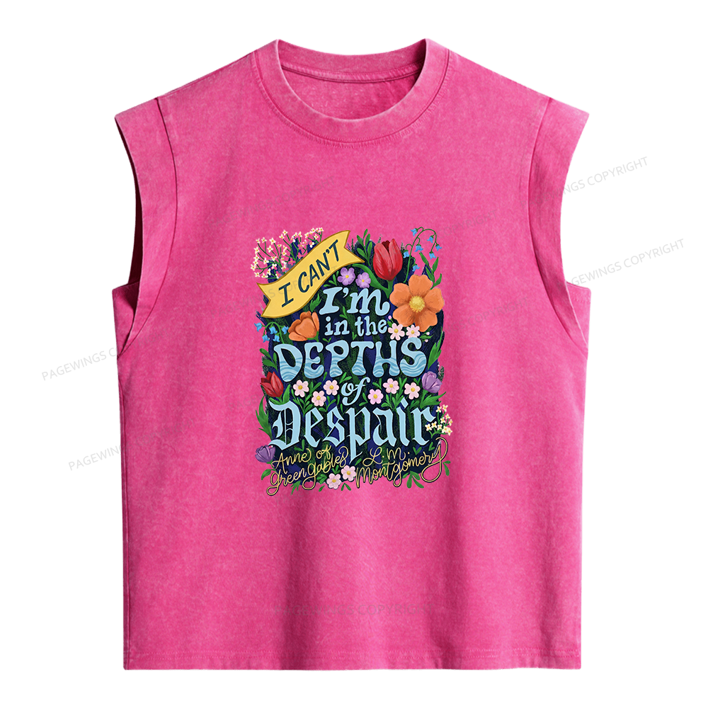 Pagewings Depths Of Despair Women's Washed Tank Top