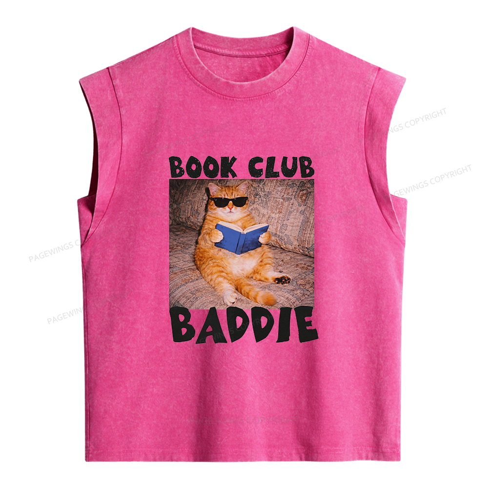 Pagewings Book Club Baddie Women's Washed Tank Top