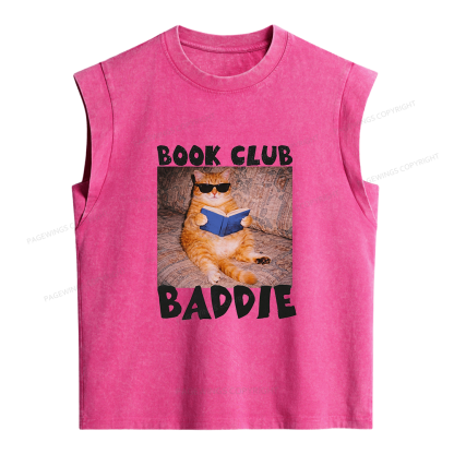 Pagewings Book Club Baddie Women's Washed Tank Top