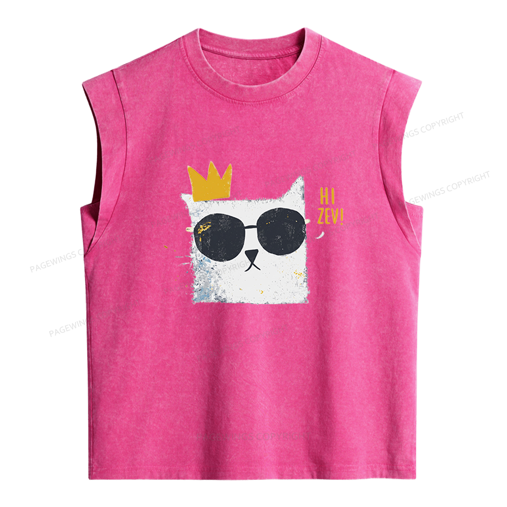 Pagewings Princess Donut Bloom Women's Washed Tank Top