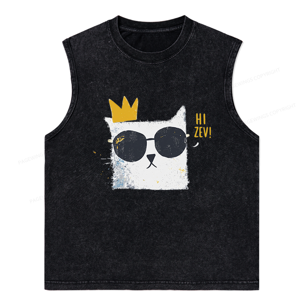 Pagewings Princess Donut Unisex Washed Tank Top