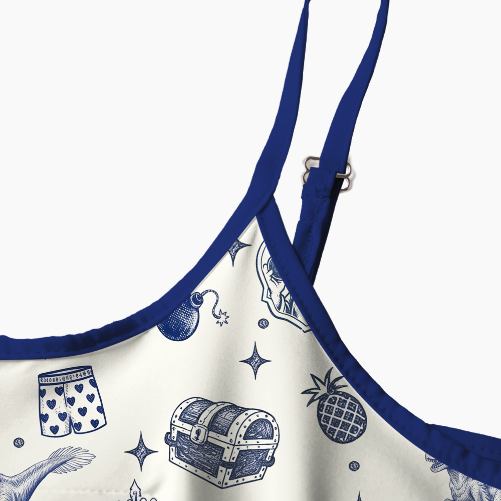 Pagewings Sci-Fi Book Lover  Printed Spaghetti Strap Midi Sundress