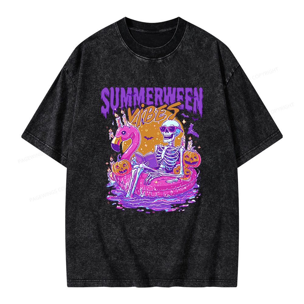 Pagewings Summerween Unisex Washed T-shirt