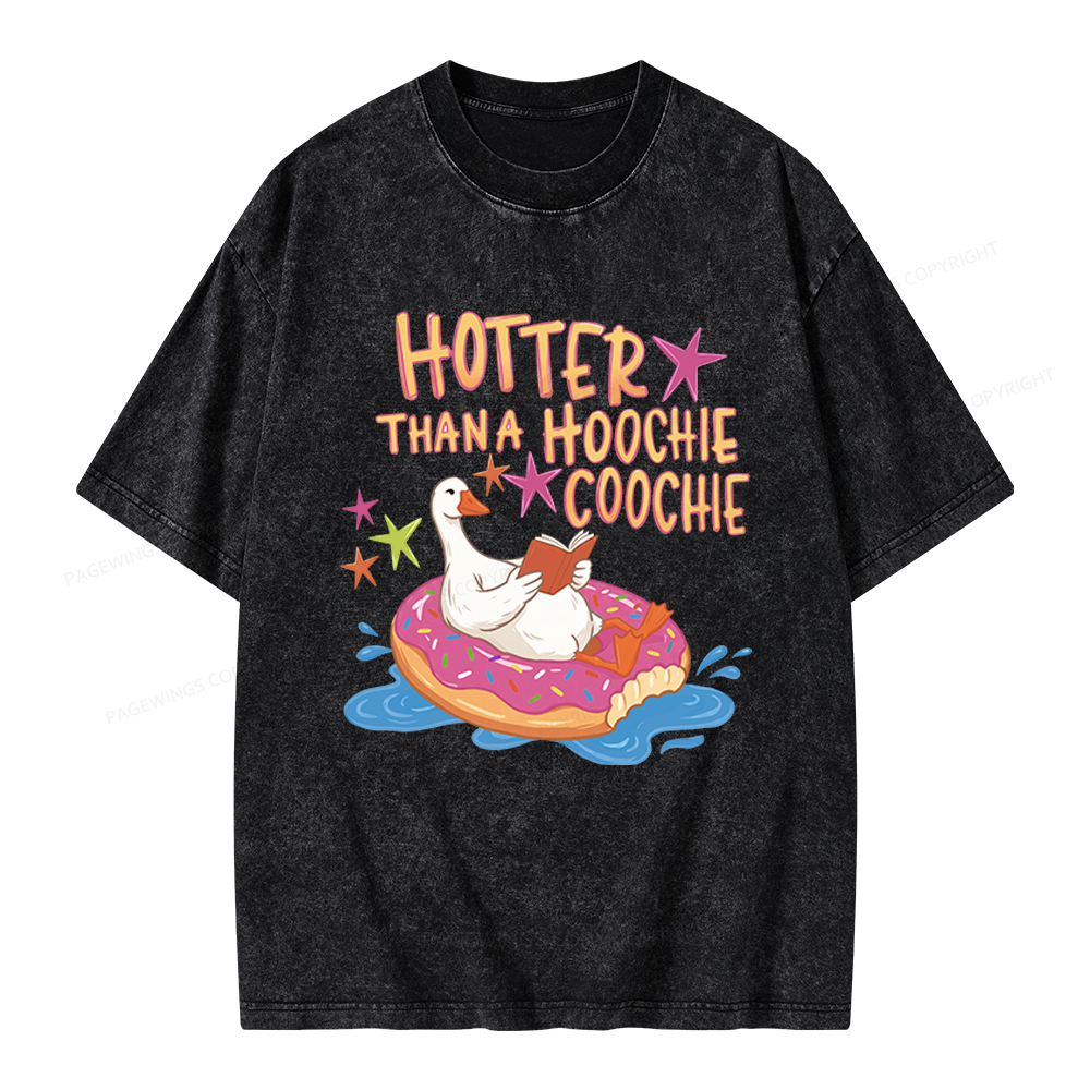 Pagewings Hotter Than a Hoochie Coochie Unisex Washed T-shirt