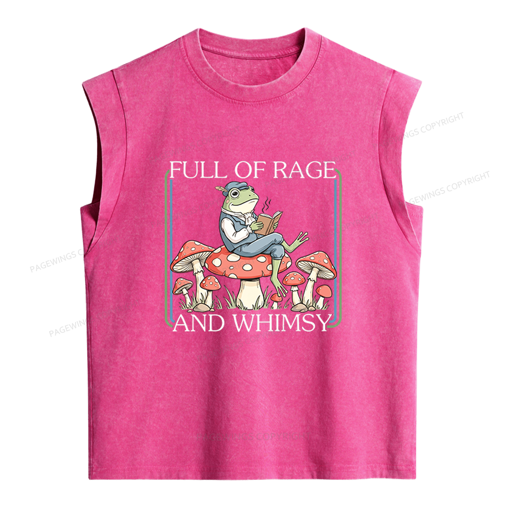 Pagewings Full Of Rage and Whimsy Women's Washed Tank Top